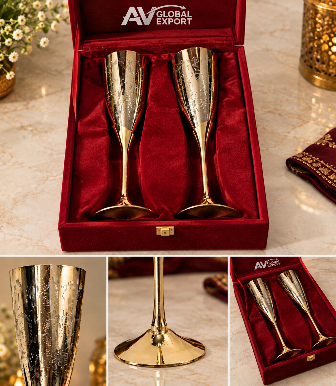 Imperial Dual Tone Champagne Flute Set